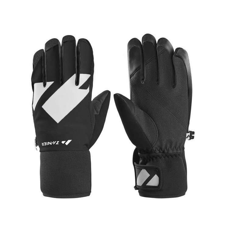 Zanier Winter Gloves Shredder.STX (optimal wearing comfort) black/white Children