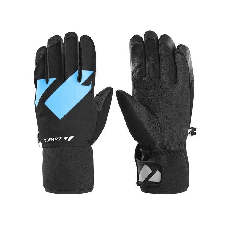 Zanier Winter Gloves Shredder.STX (optimal wearing comfort) black/royal blue children
