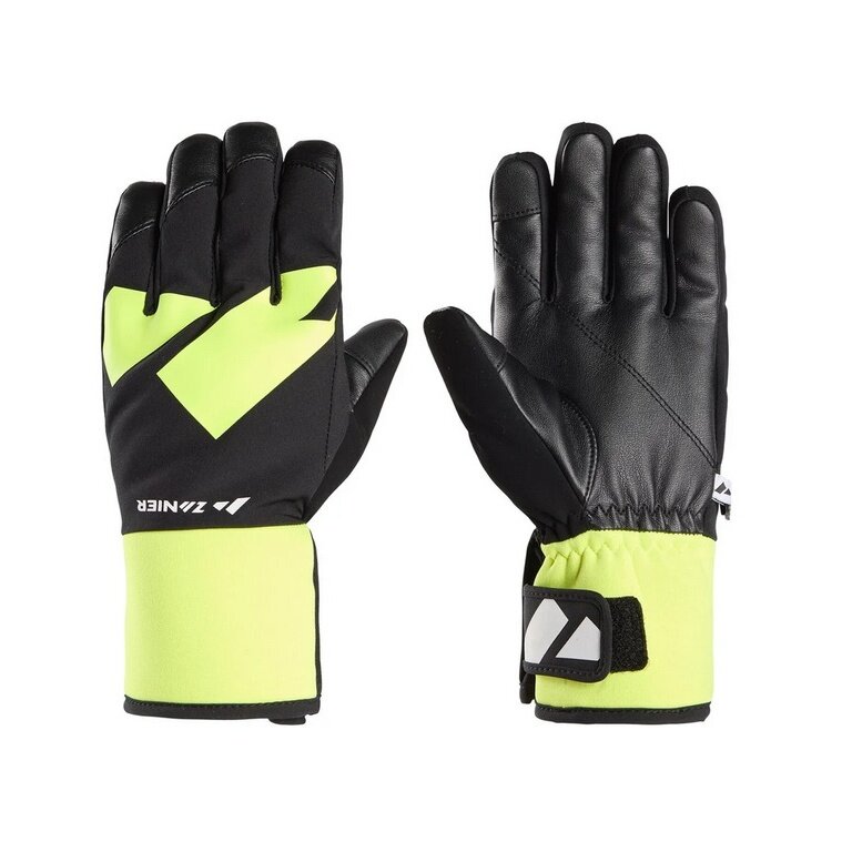 Zanier Winter Gloves Shredder.STX (optimal wearing comfort) black/neon yellow Children