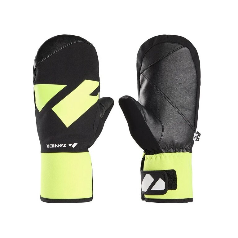 Zanier Winter Gloves Shredder.STX Mittens (optimal wearing comfort) black/neon yellow Children