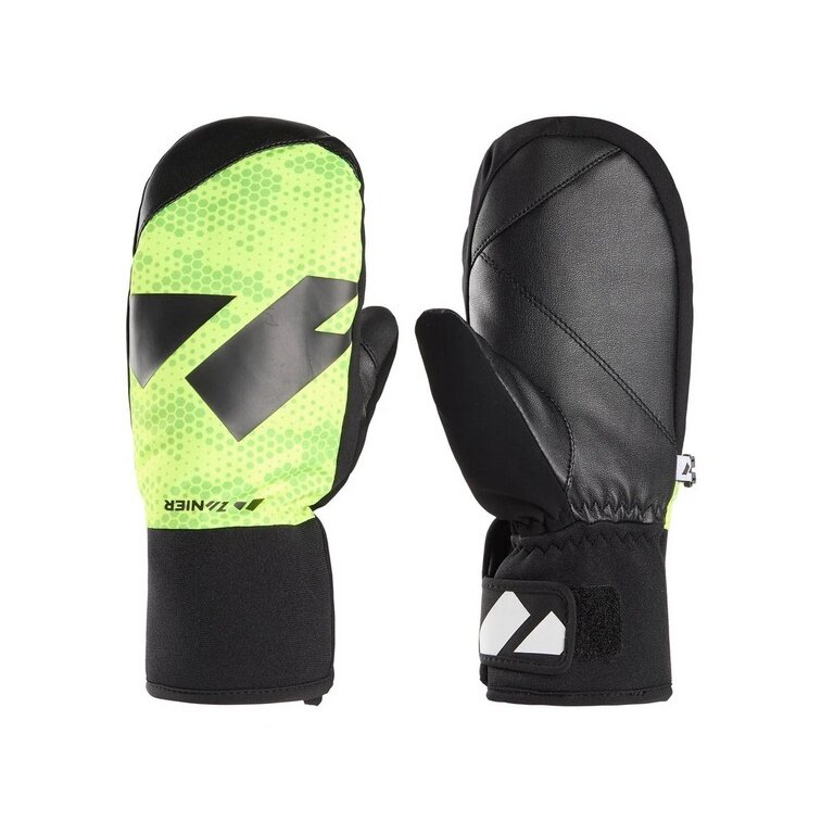 Zanier Winter Gloves Shredder.STX Mittens (optimal wearing comfort) black/lime green Children