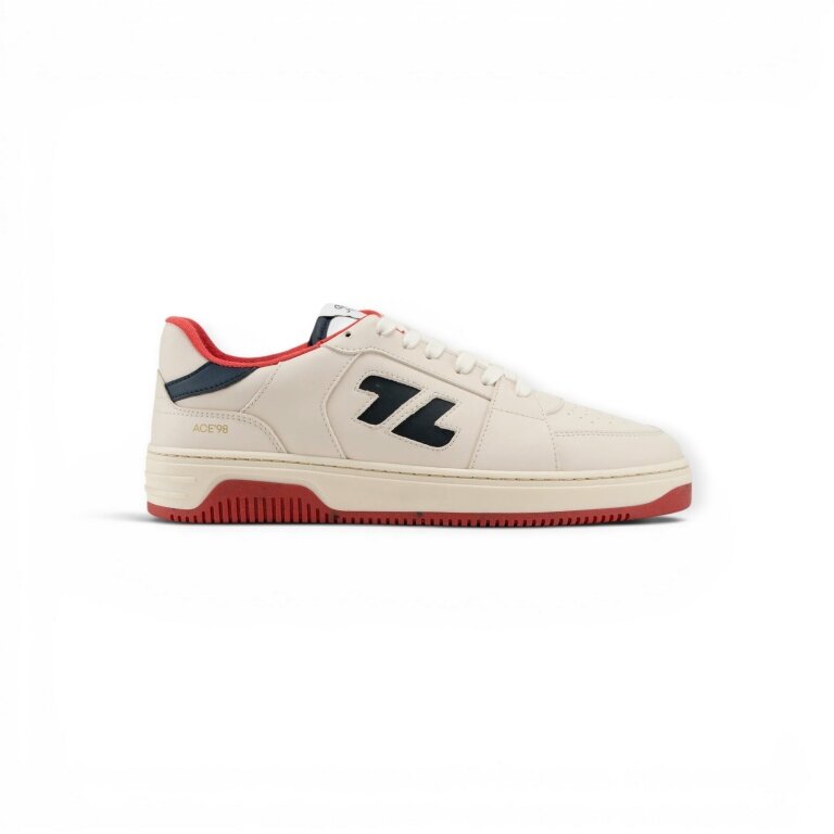 Zeta Sneaker Ace 98 cream white/navy blue/red ladies