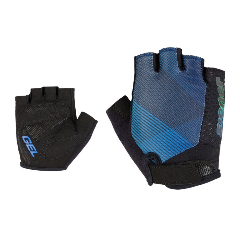 Ziener Bicycle Glove Chadi-Z (Gel Padding, Easy Pull-Off) black/blue Children