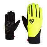 Ziener Bicycle Gloves DONNI-Z WS PR (Gel Padding, Windproof) yellow/black - 1 Pair