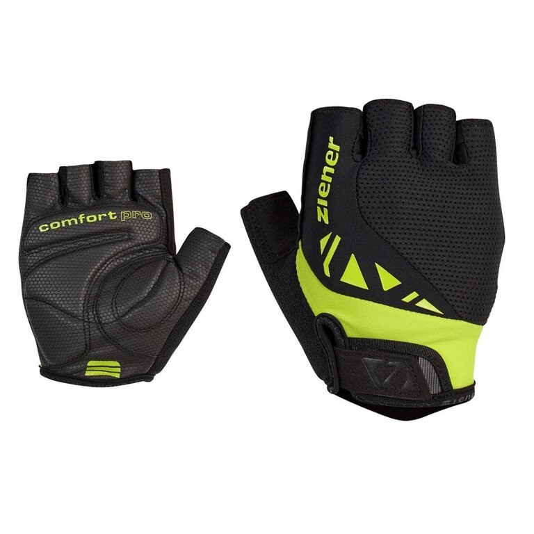 Ziener Bike Gloves Callis (Foam Padding, Pull-off Aid) black/lime