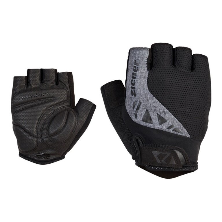 Ziener Bike Gloves Callis (Foam Padding, Pull-off Aid) black/gray