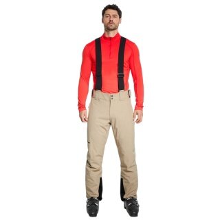 Ziener Winter Ski Trousers Tazlin-Z (waterproof, windproof, snow gaiters) long 2025 sand brown men's