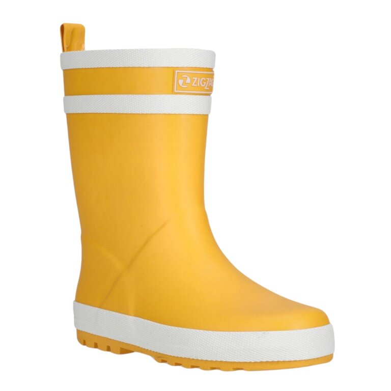 Zigzag Wellington Boots Hurricane Kids gold yellow Children