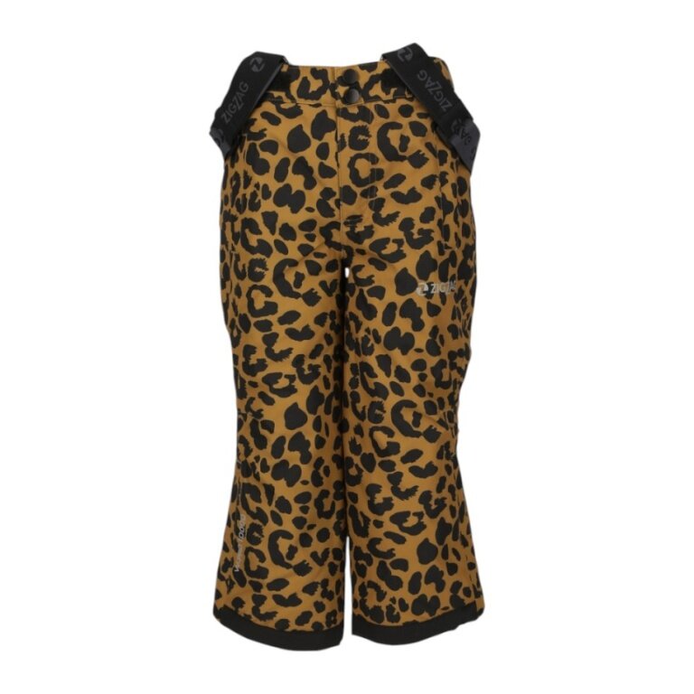Zigzag Winter Ski Trousers Soho Printed Ski Pant W-PRO 10000 (waterproof, breathable, snow gaiter) gold/black children