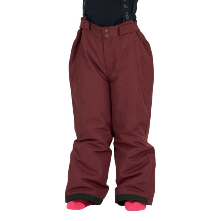 Zigzag Winter Ski Trousers Soho W-PRO 10,000 (waterproof, breathable, windproof) burgundy children