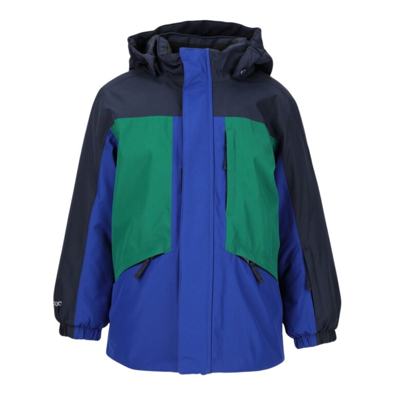 Zigzag Winter Ski Jacket Arctic Ski Jacket W-Pro 10000 (waterproof, windproof) navy blue/green/blue children