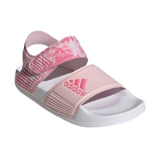 adidas Adilette Sandal (Velcro fastening) pink/white girls