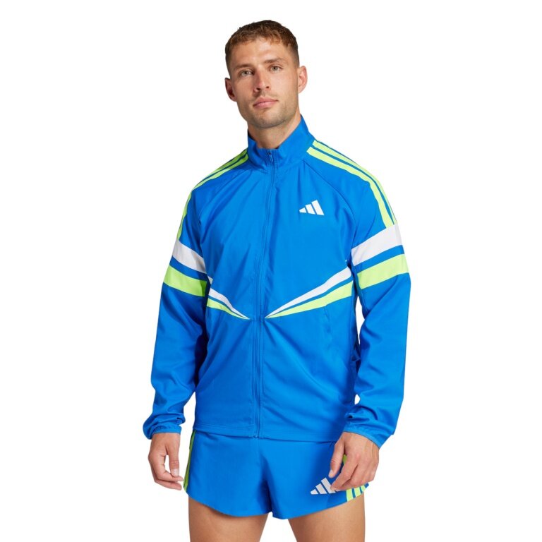 adidas running training jacket Adizero Retro blue men's