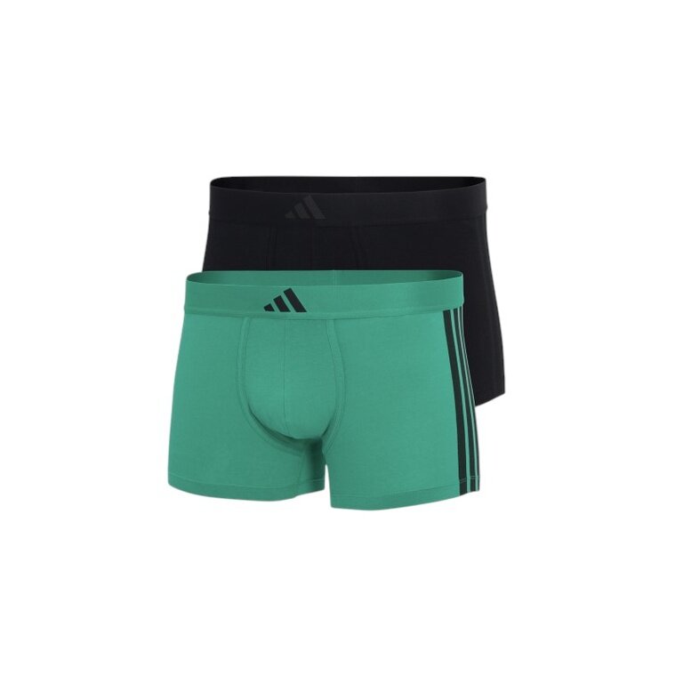 adidas underwear boxershorts low rise trunk black/green - 2 pieces