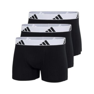 adidas underwear boxershorts trunk active flex cotton black/white men's - 3 pieces