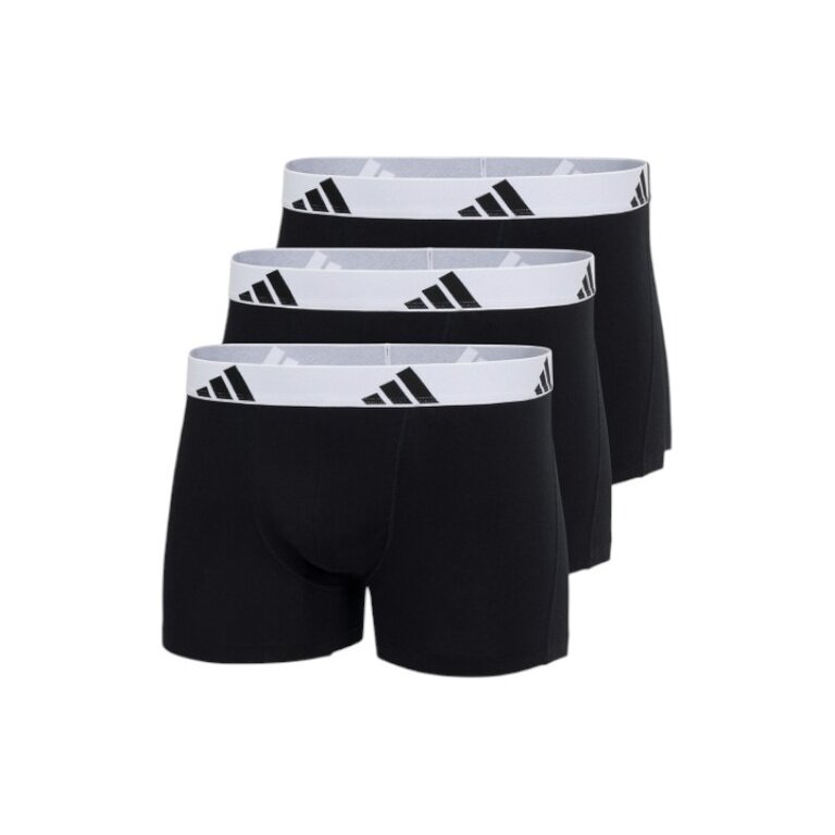 adidas underwear boxershorts trunk active flex cotton black/white men's - 3 pieces