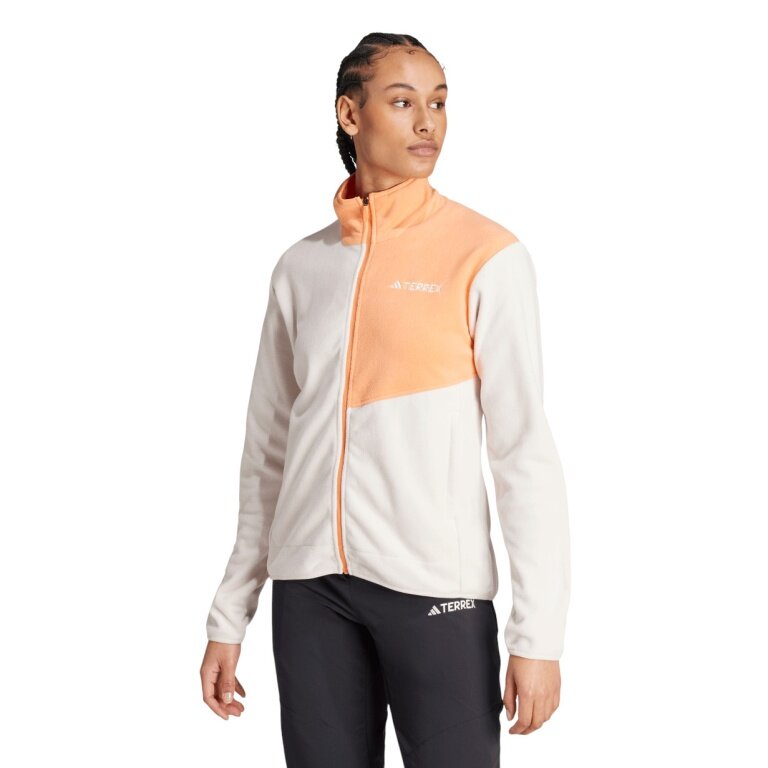 adidas Terrex Multi Full Zip Fleece Jacket beige/orange ladies