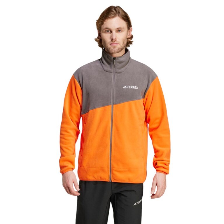 adidas Terrex Multi Full Zip Fleece Jacket orange/grey men's