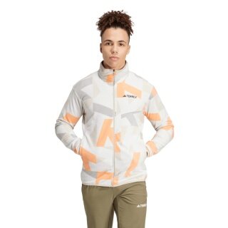 adidas Terrex Multi Printed Fleece Jacket grey/multi men's