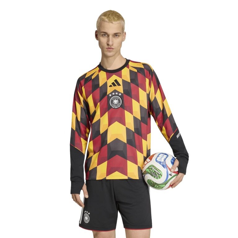adidas Long Sleeve Shirt Germany 26 Home Pre Match Warm Top black/yellow/red Men's