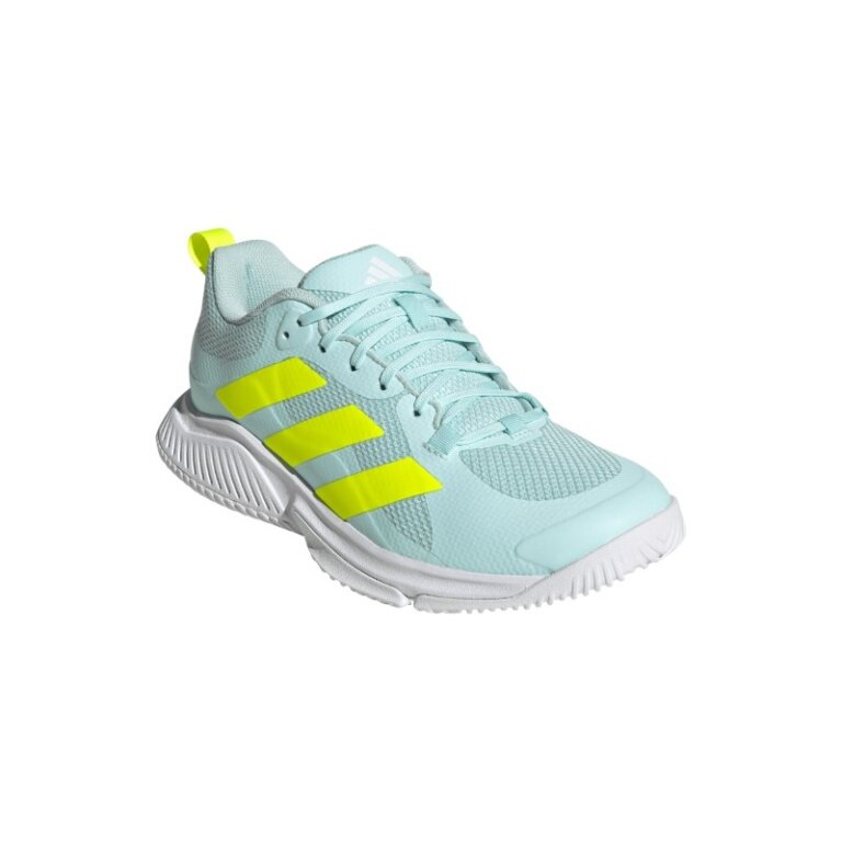 adidas Indoor Court Shoes Court Team Bounce 2 mint blue/yellow ladies