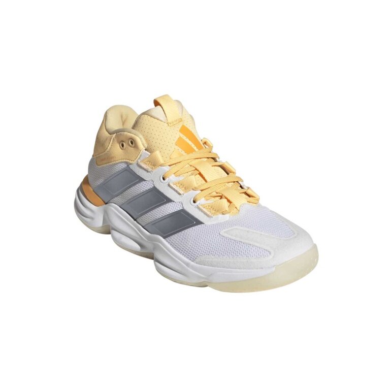 adidas Indoor Court Shoes Courtstabil (Basketball) white/silver/orange ladies
