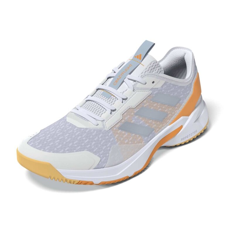 adidas Indoor Court Shoes CrazyFlight 6 white/silver/orange ladies