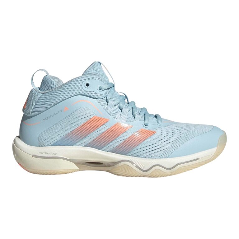 adidas Indoor Court Shoes CrazyFlight 7 Mid light blue/orange ladies