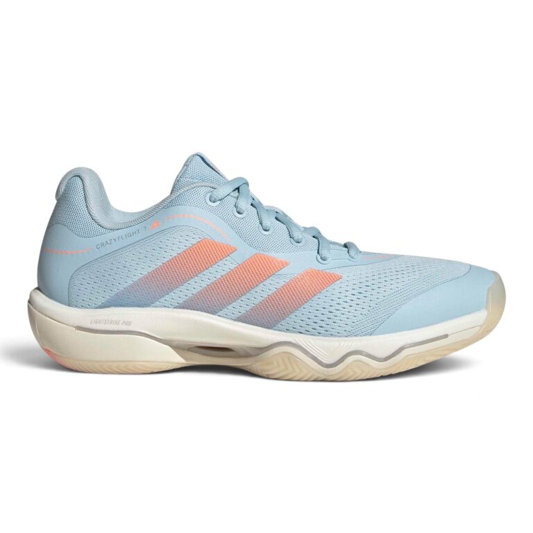 adidas Indoor Court Shoes CrazyFlight 7 light blue/orange ladies