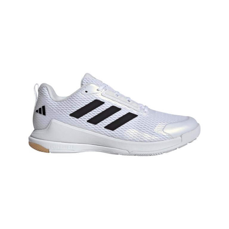 adidas indoor court shoes Novaflight 2 white/black men's