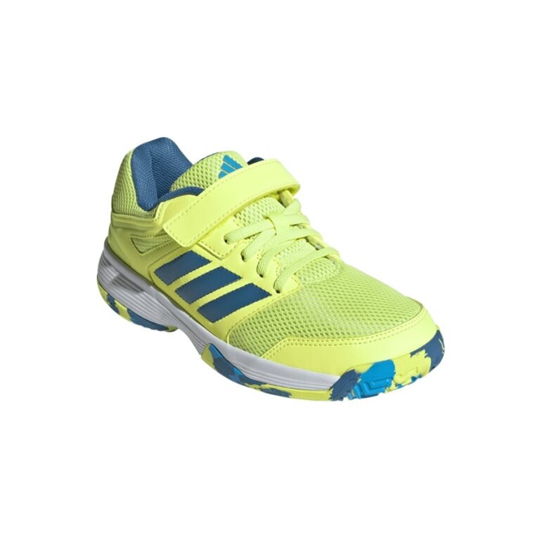 adidas indoor court shoes Speedcourt Velcro lime green/blue children