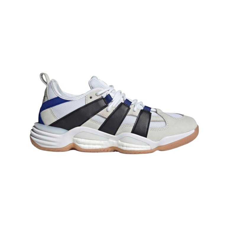 adidas Indoor Court Shoes Stabil 16 2026 white/black/blue men's