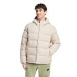 adidas Helionic Hooded Winter Down Jacket (wind and water-repellent) beige men's