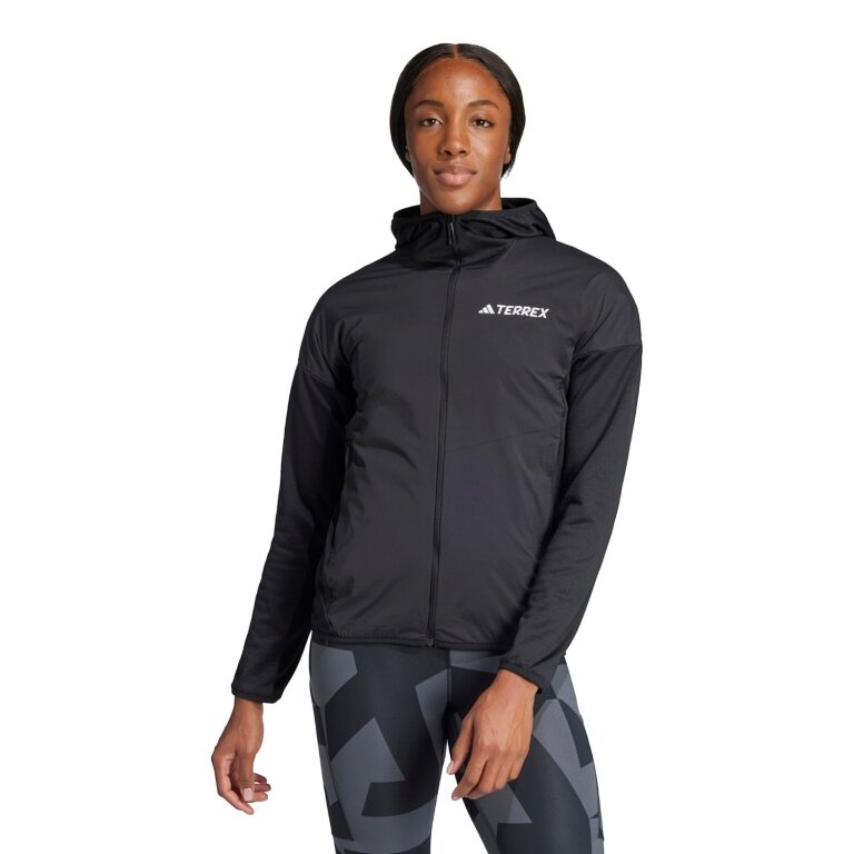 adidas Terrex Xperior Climawarm+ Wind Light Fleece Hoodie (slim fit) black ladies