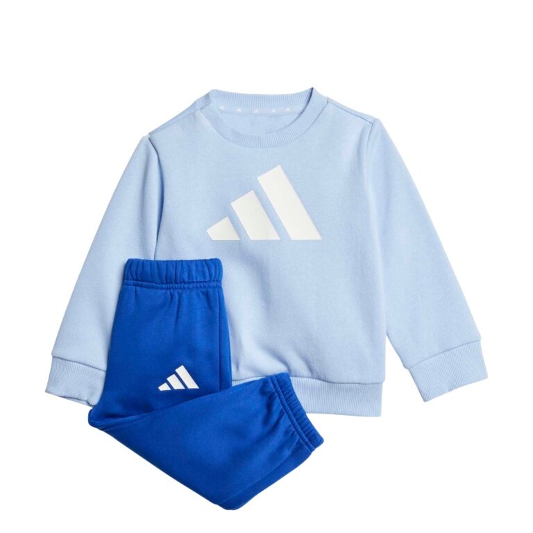 adidas Essentials 240 Jogging Suit (Cotton Blend) Light Blue/Royal Blue Toddler