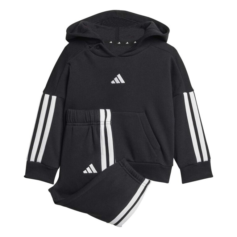 adidas Essentials Jogging Suit (Cotton Blend) black/white toddlers