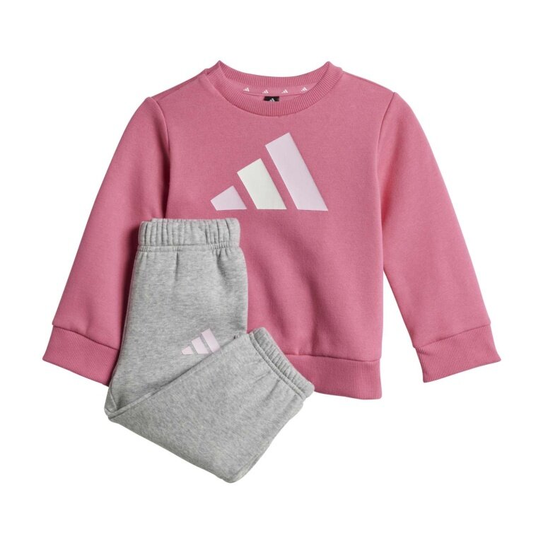 adidas Essentials 240 Jogging Suit (Cotton Blend) pink/grey for Toddler Girls