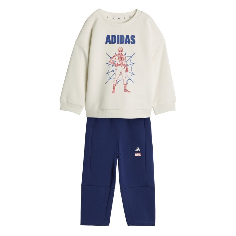 adidas tracksuit Marvel Spider-Man (cotton blend) white/blue toddlers