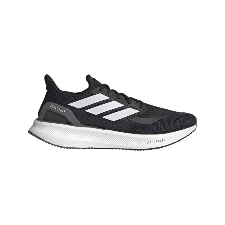 adidas Pureboost 5 running shoes (cushioning) black/white/grey men's
