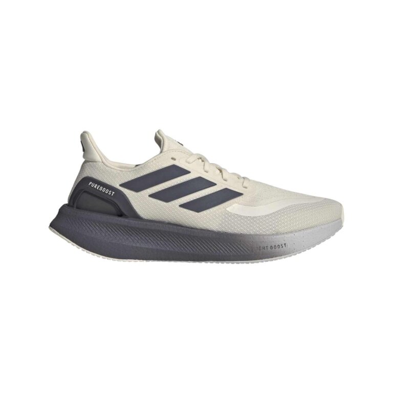adidas Pureboost 5 running shoes (cushioning) cream white/grey men's