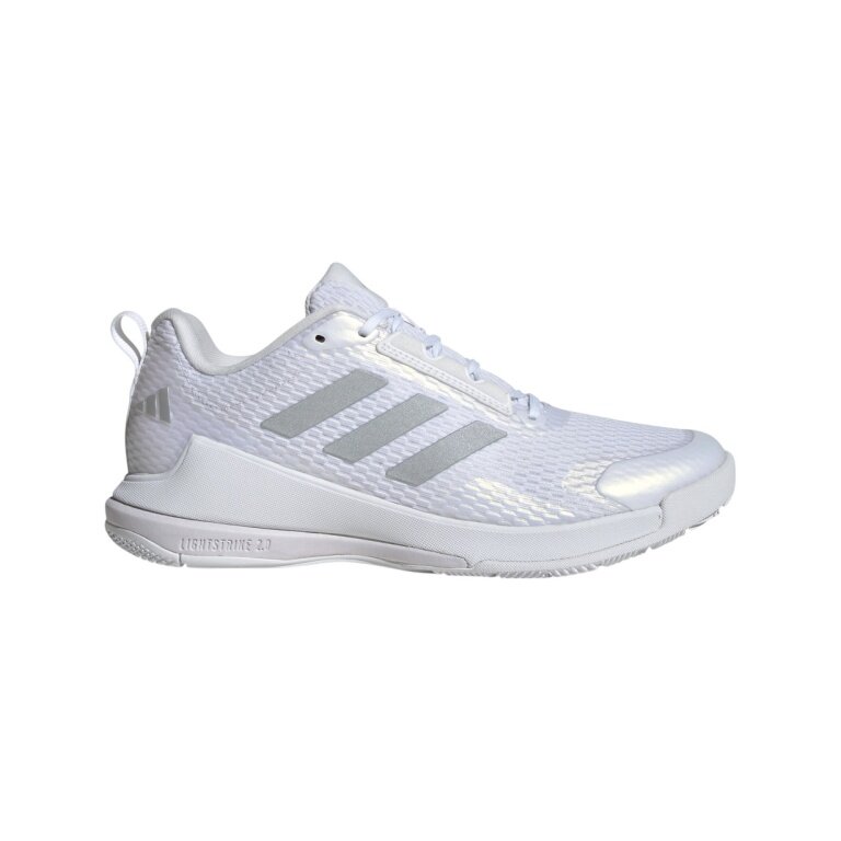 adidas indoor court shoes Novaflight 2 white/silver ladies
