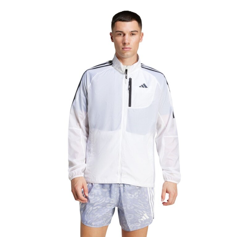adidas Running Training Jacket Own the Run 3-Stripes Packable white Men's