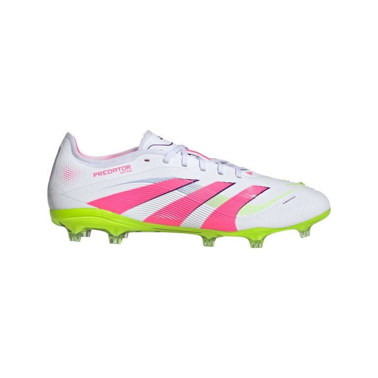 adidas Predator Pro FG football boots for firm ground (natural grass) white/lime/lucid pink men's