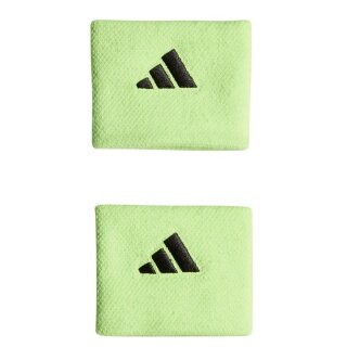 adidas wrist sweatband Small lime green - 2 pieces