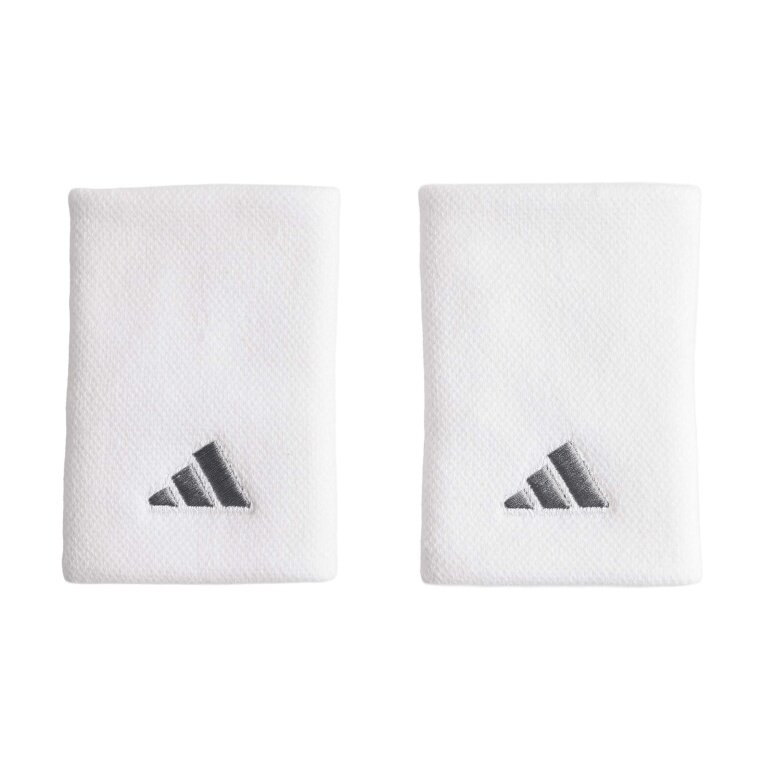 adidas Sweatband Wrist Jumbo white/silver - 2 pieces