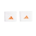 adidas wrist sweatband Small white/orange - 2 pieces