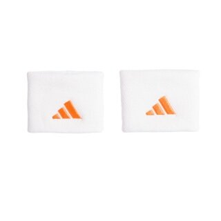 adidas wrist sweatband Small white/orange - 2 pieces