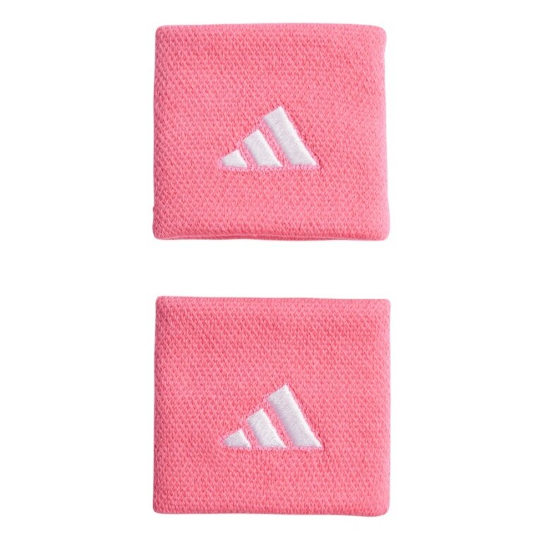 adidas wrist sweatband Small pink - 2 pieces