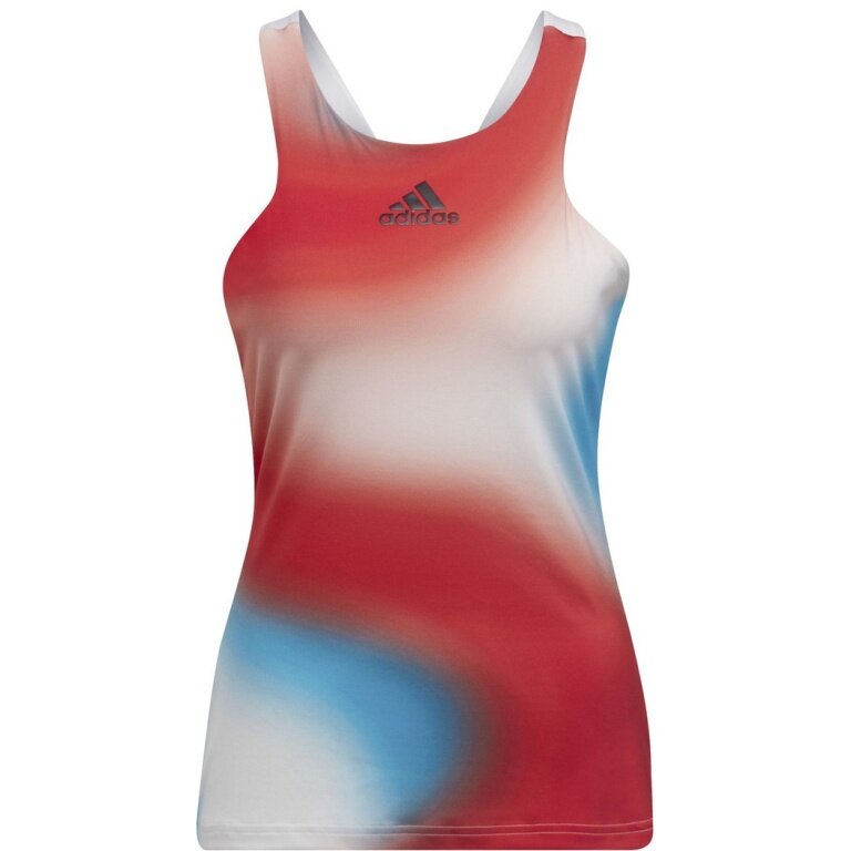adidas Tennis Tank Melbourne Printed Y Tank Top Red/Blue/White Ladies