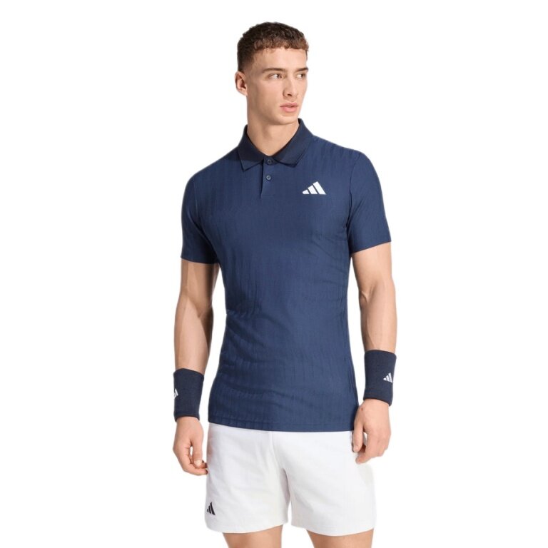 adidas Tennis Polo Climacool+ Airchill Freelift (slim fit, recycled polyester) 2026 navy blue men's